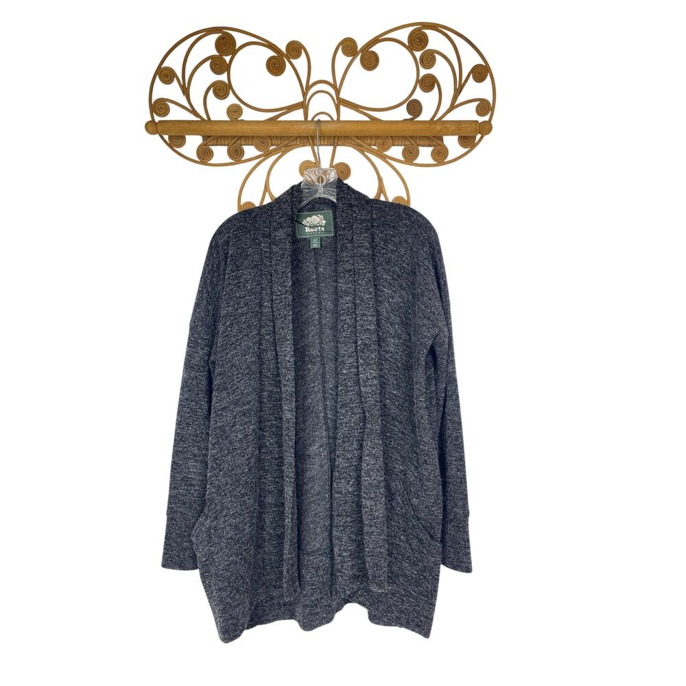 Roots Open front cardigan charcoal gray S